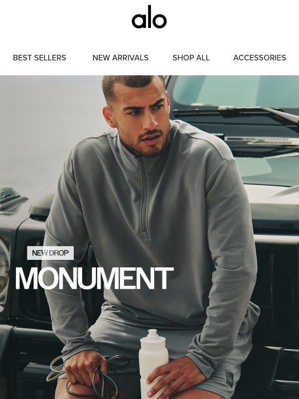 New Drop: Monument email from Alo Yoga