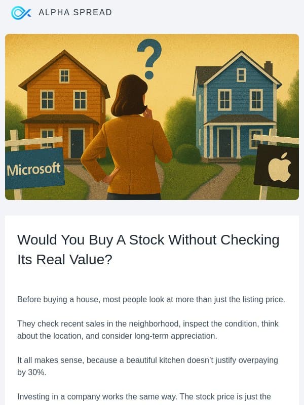 Want better returns? Start with valuation. email from AlphaSpread