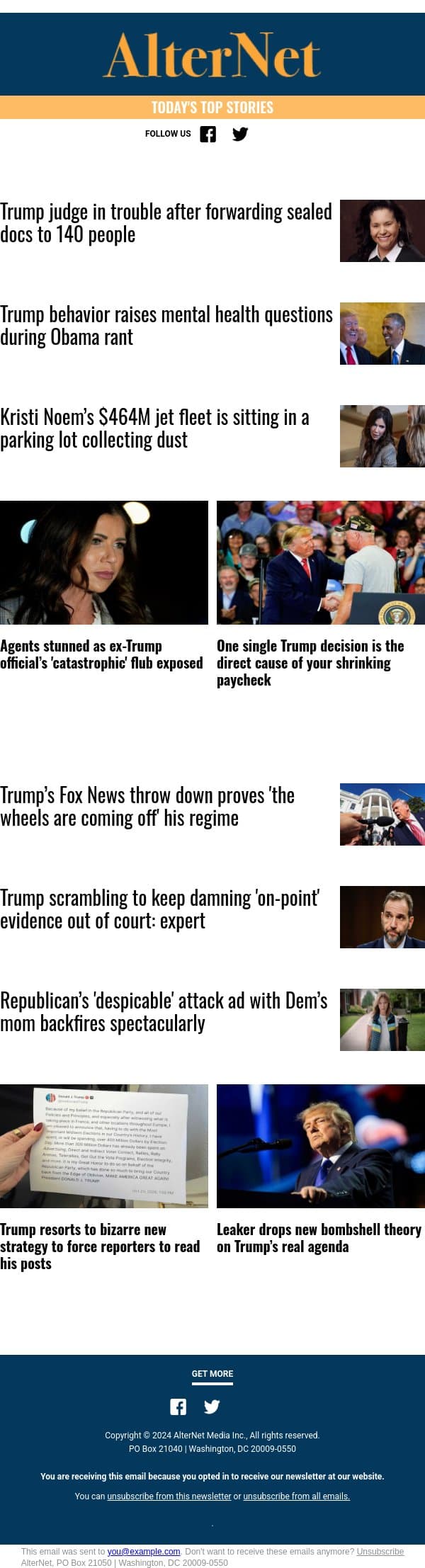 Leaker drops new bombshell theory on Trump’s real agenda email from AlterNet screenshot