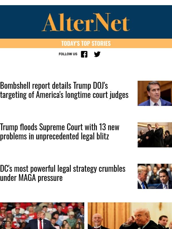 The corrupt reality behind a surging Trump power play email from AlterNet