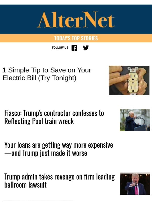 White House panic skyrockets as Trump triggers death spiral economy email from AlterNet