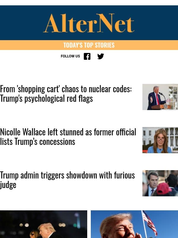 Trump official abruptly flees DC before 'avalanche' of investigations email from AlterNet