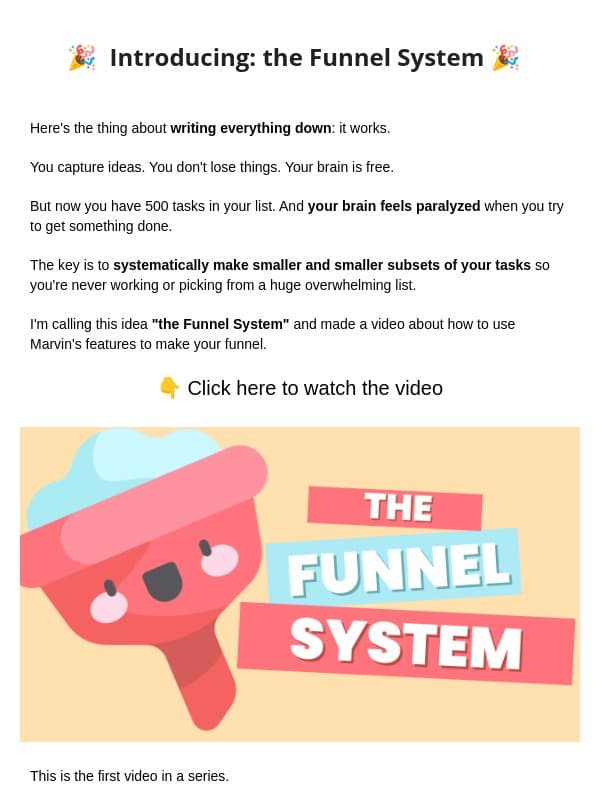 You have 500 tasks. Now what? email from Amazing Marvin