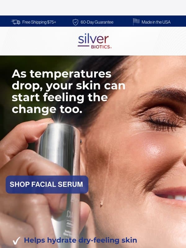Your skin knows it’s getting colder 👀 email from American Biotech Labs