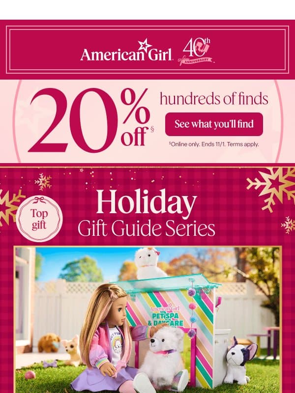 Pet-tacular gift ideas for pet lovers inside! 🐶🐱 email from American Girl