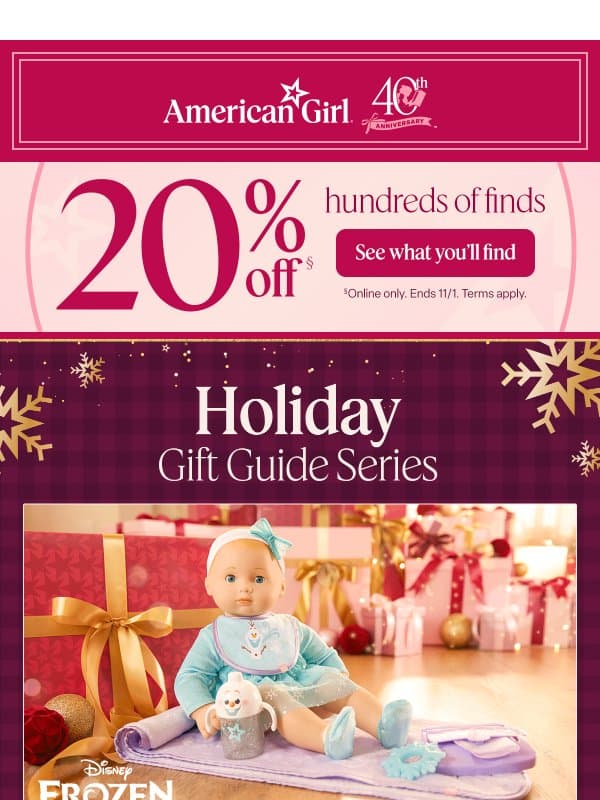 Explore our Gift Guide for can’t-miss gift ideas for everyone on your list 💖 email from American Girl