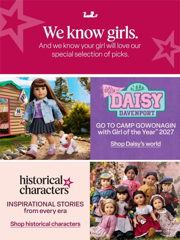 Your girl dreamed of this…✨ email from American Girl