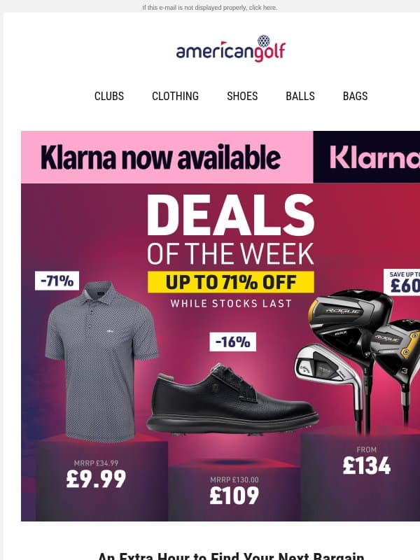 Which golf deals made the cut this week? ⛳ email from American Golf