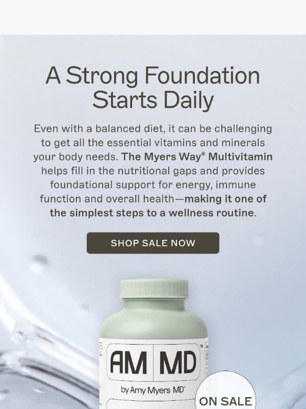 ONE Easy Step to a Healthier Routine email from Amy Myers MD