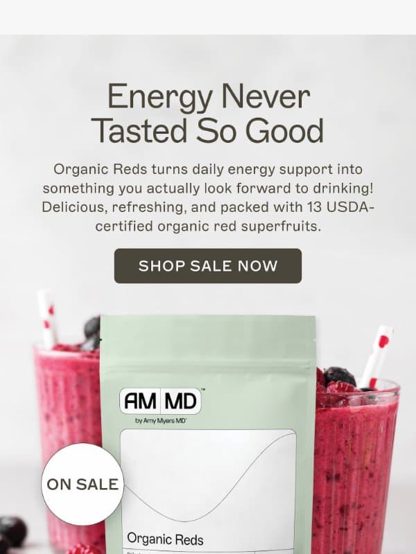 Feel Good Energy Starts NOW email from Amy Myers MD