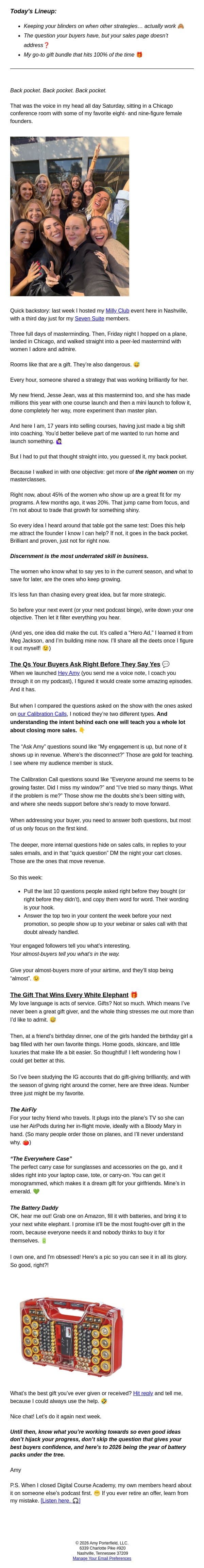 I Ignored 7 Killer Strategies From My Chicago Mastermind email from Amy Porterfield screenshot