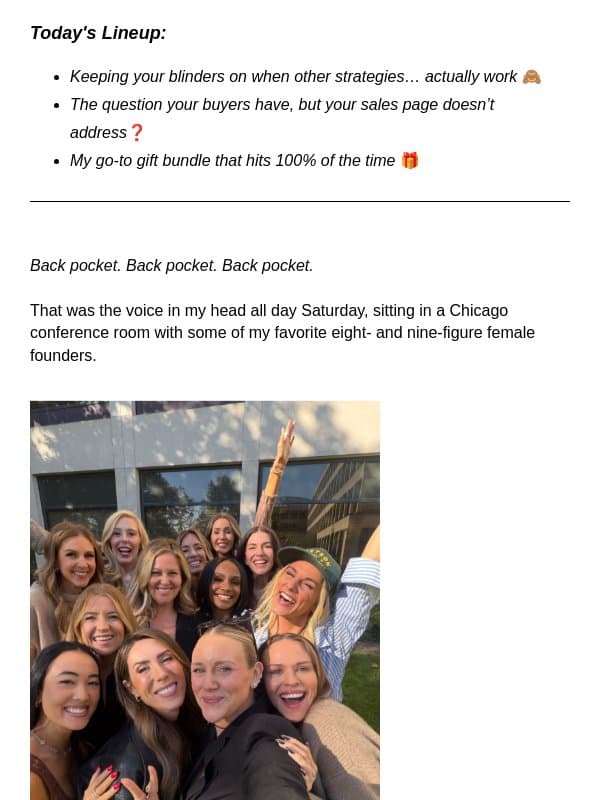 I Ignored 7 Killer Strategies From My Chicago Mastermind email from Amy Porterfield