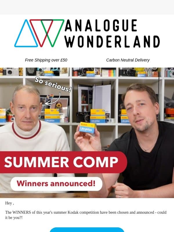 🎉 Are You Our Next Winner? email from Analogue Wonderland