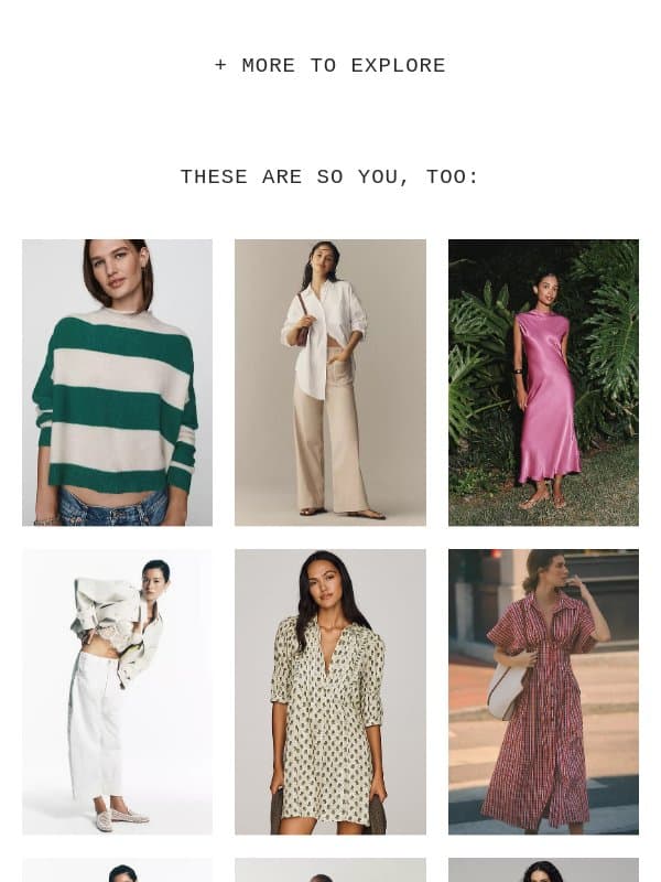 Up to 50% off ends TONIGHT email from Anthropologie
