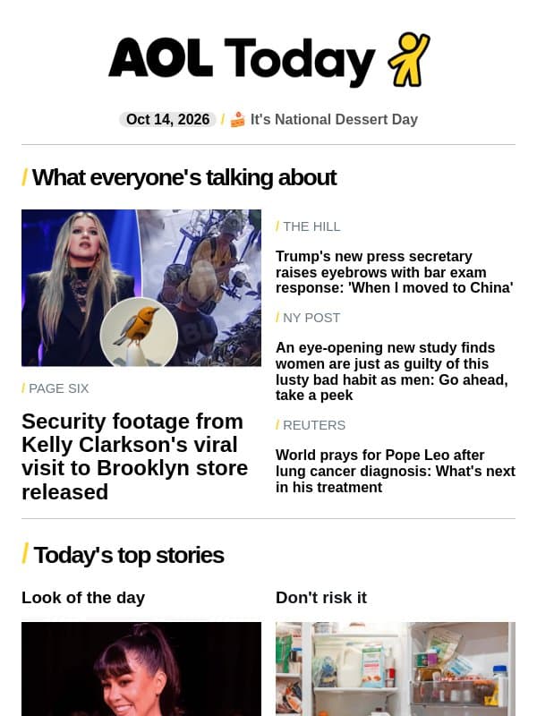 Kelly Clarkson security footage; murder at Great Wolf Lodge email from AOL