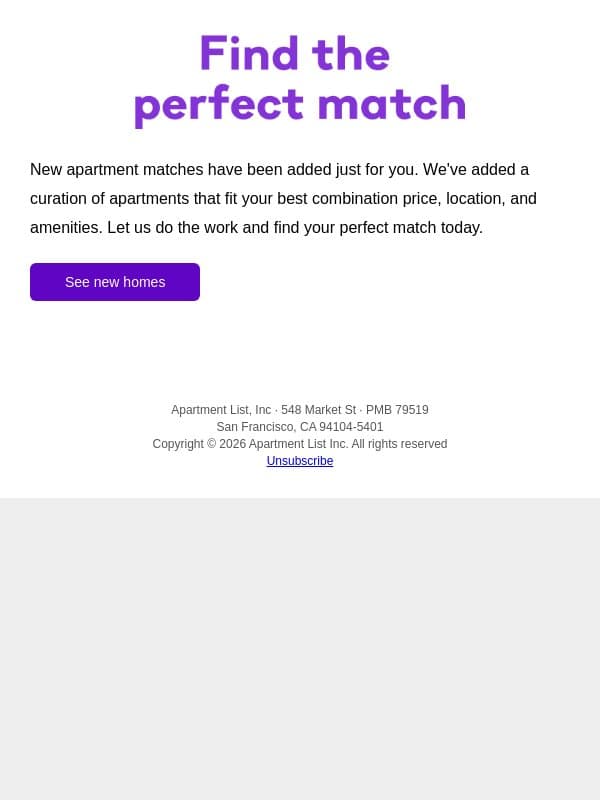 Explore your new 1 bedroom apartment matches in Denver, CO email from Apartment List