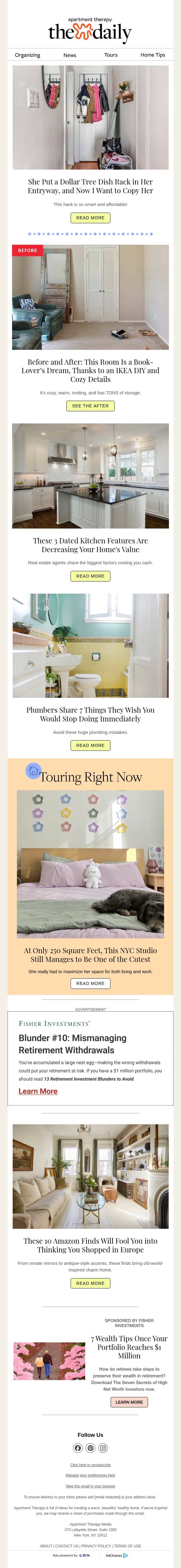 She Put a Dollar Tree Dish Rack in Her Entryway, and Now I Want to Copy Her email from Apartment Therapy screenshot