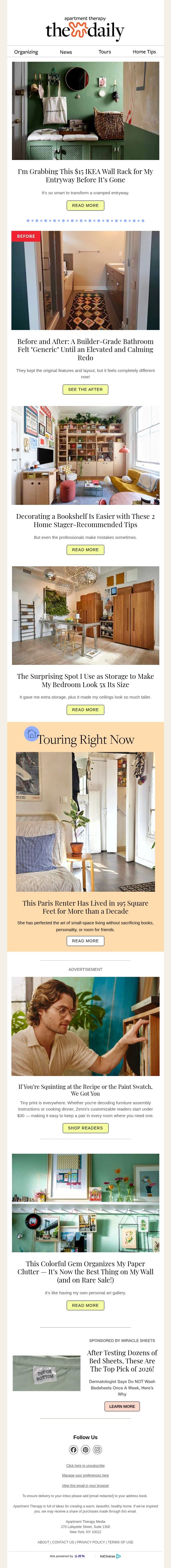 I’m Grabbing This $15 IKEA Wall Rack for My Entryway Before It’s Gone email from Apartment Therapy screenshot