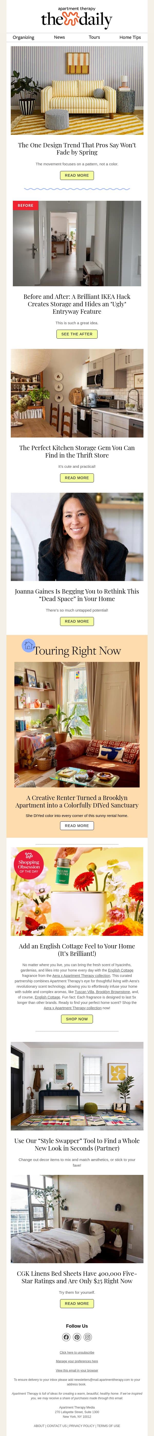The Perfect Kitchen Storage Gem You Can Find in the Thrift Store email from Apartment Therapy screenshot
