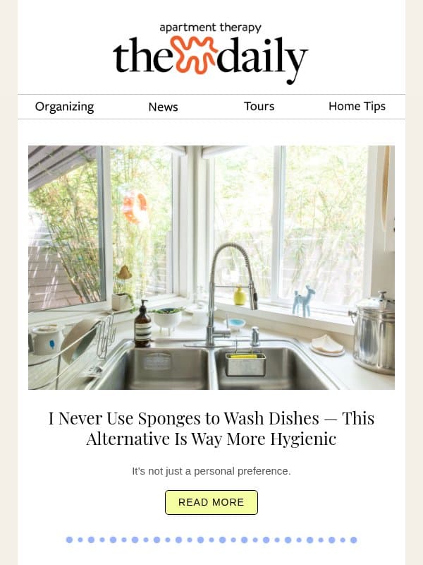 I Never Use Sponges to Wash Dishes — This Alternative Is Way More Hygienic email from Apartment Therapy