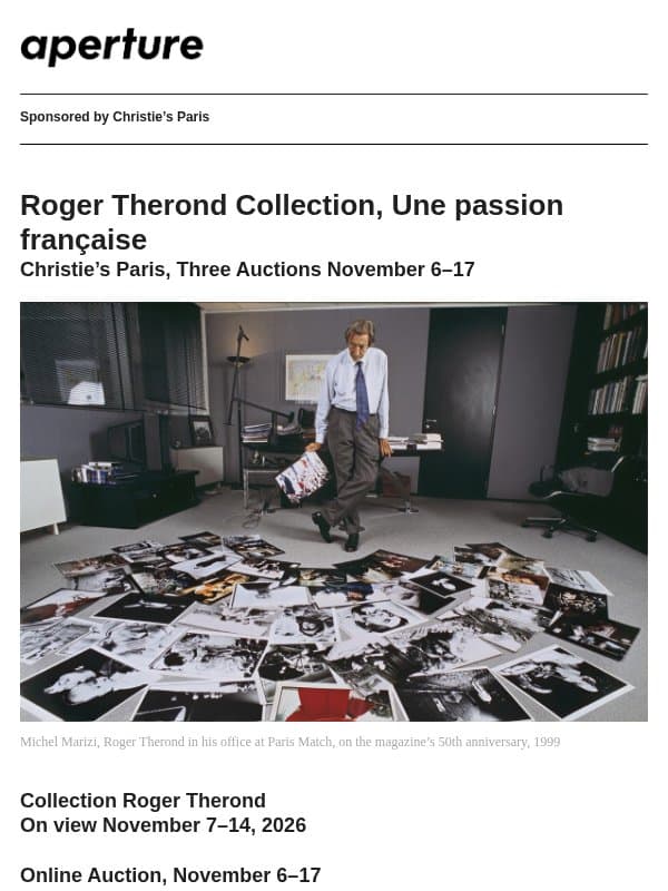 Roger Therond at Christie’s Paris email from Aperture