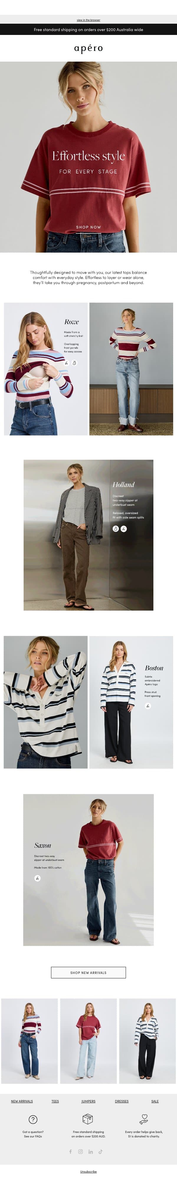 Styles you’ll live in email from Apéro Label screenshot