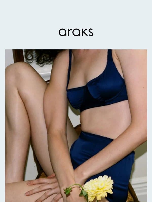 Meet the third neutral, in navy silk charmeuse email from Araks