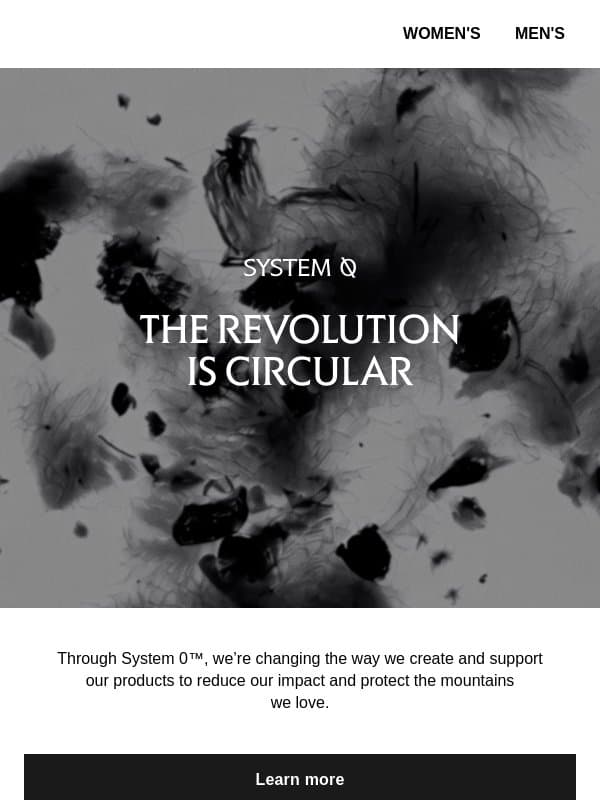 Introducing System 0™ email from Arc'teryx