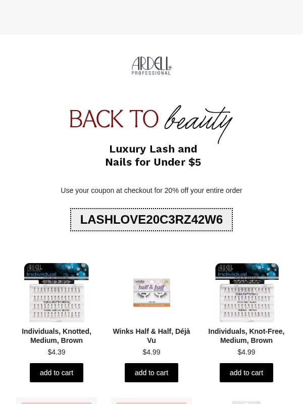 The $5.99 pair that never left. email from Ardell