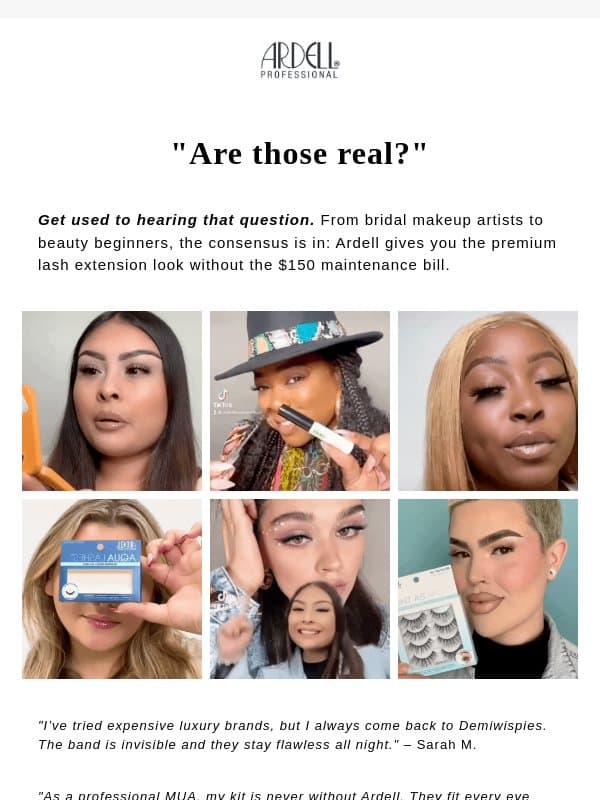 Why pros ditch the salon 💋 email from Ardell