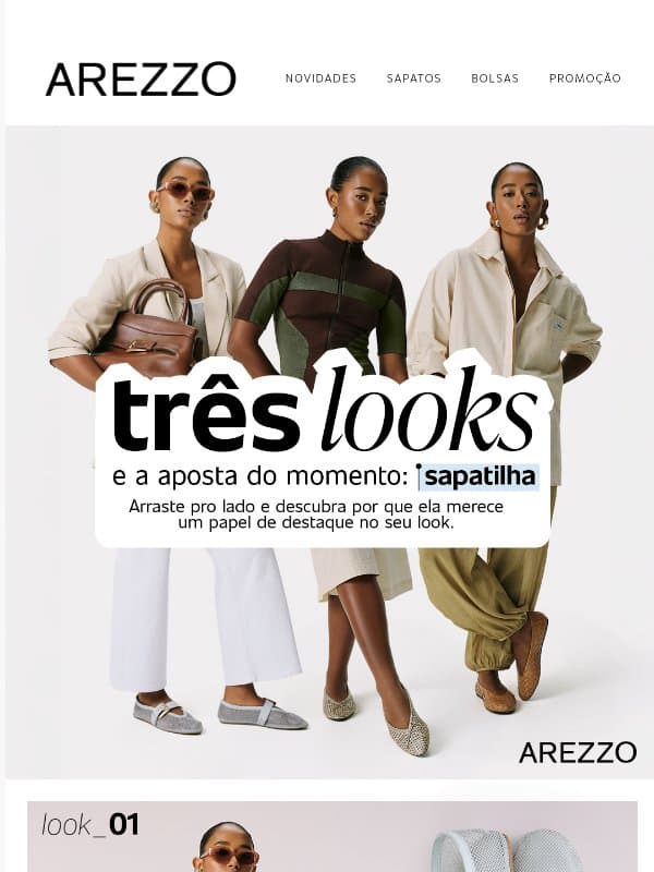 A VEZ DAS SAPATILHAS 💌 email from Arezzo
