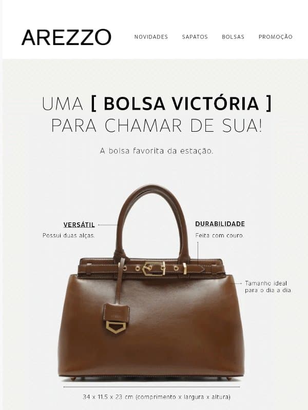 A bolsa favorita da estação está aqui! email from Arezzo