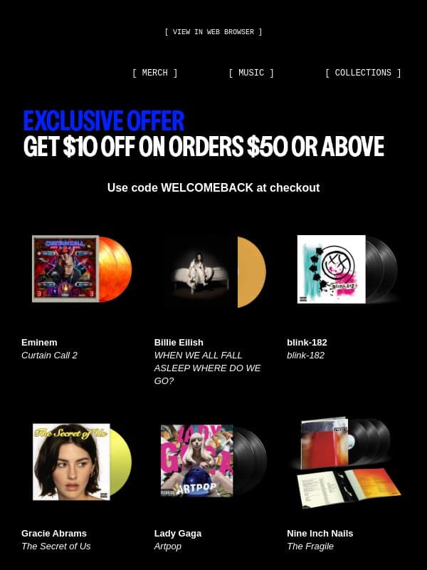 Exclusive Offer: Get $10 Off When You Spend $50+ email from Ari Lennox