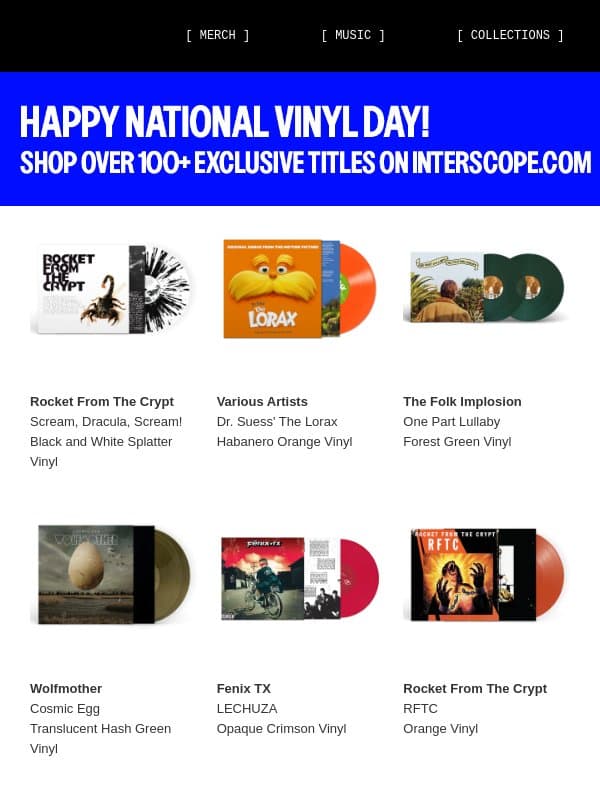 Celebrate National Vinyl Day with The Sundays, Fenix TX, Yelawolf and more! email from Ari Lennox