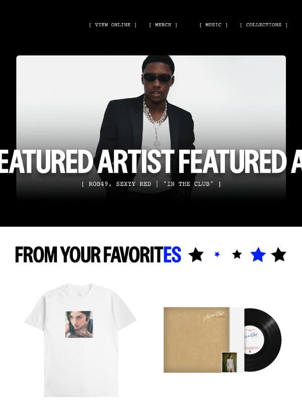 Rob49, Gracie Abrams, HXG, Temper City email from Ari Lennox