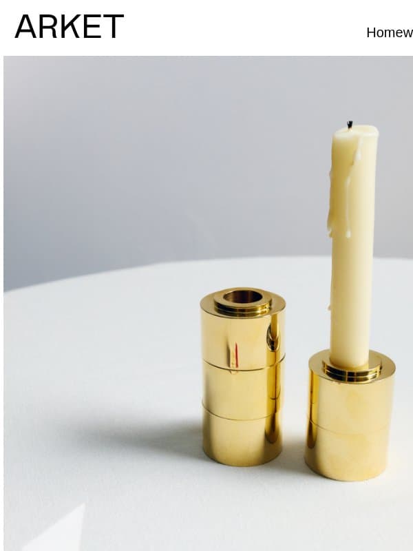 Stackable candle holders – a favourite of ours email from Arket