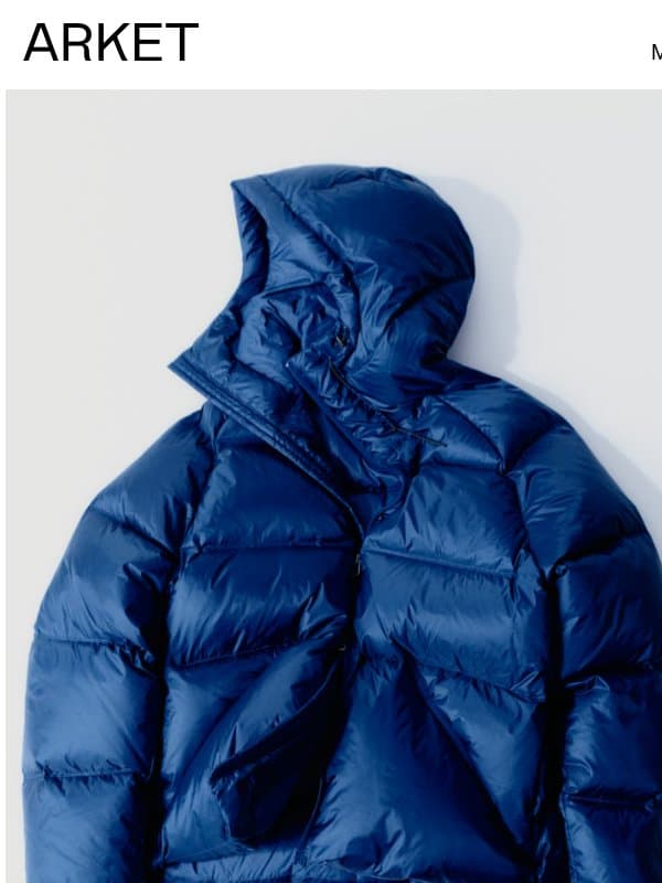 A new season with Re:Down® outerwear email from Arket
