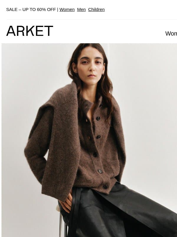 The alpaca-wool blend jumper, returning for another season email from Arket