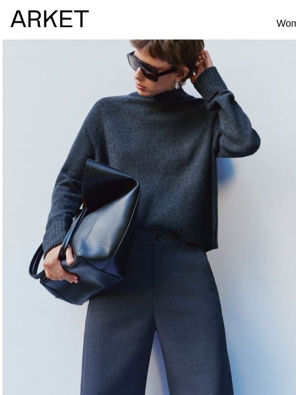 The current shape of trousers email from Arket
