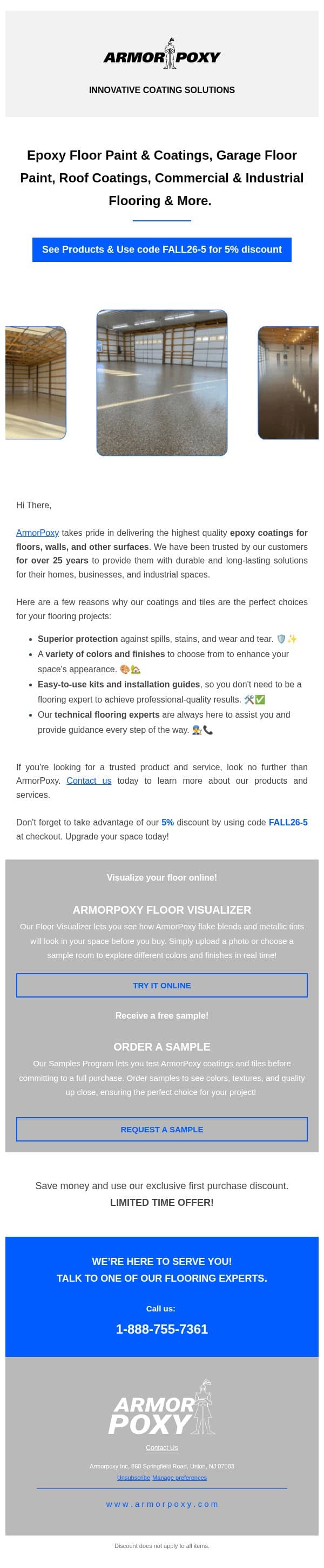 👉 Why ArmorPoxy has 10,000+ Satisfied Customers email from ArmorPoxy screenshot