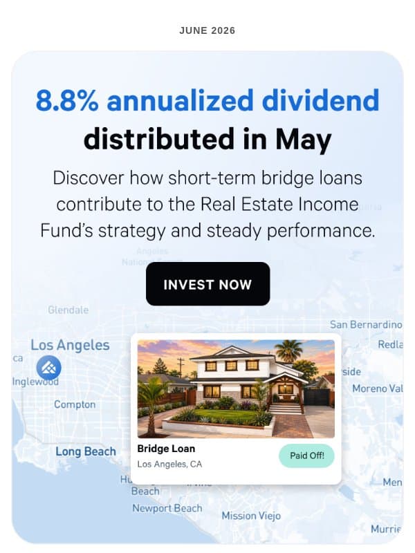 💰 8.8% in May, our highest annualized dividend to date email from Arrived Homes