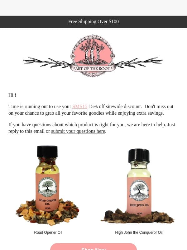 Re. Not sure where to start? email from Art of the Root