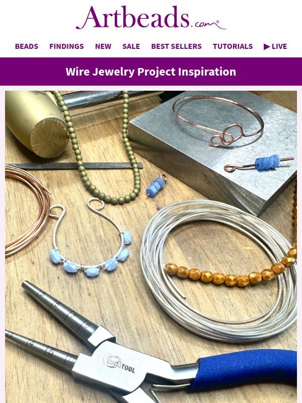 Wire Projects To Start Your Monday Right! email from Artbeads.com