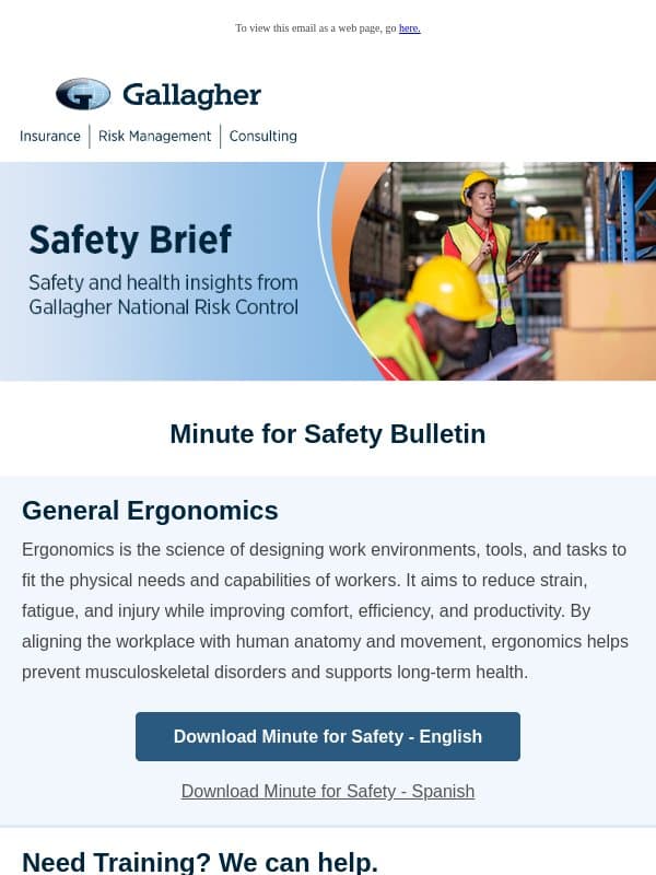 Safety Brief – June 2026 email from Arthur J. Gallagher & Co.