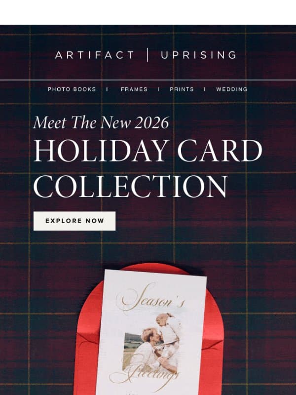 NEW! 2026 Holiday Cards email from Artifact Uprising