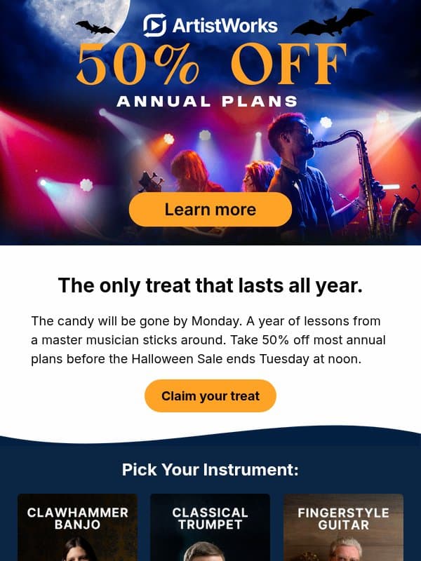 π A treat that wonβt melt by Monday email from ArtistWorks