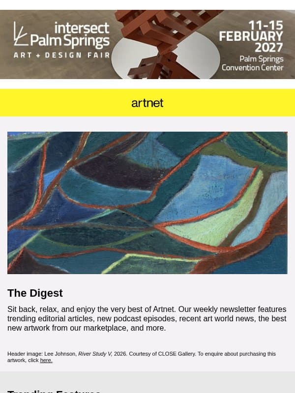 An Unlikely Duet, Pollock’s Studio & More email from Artnet