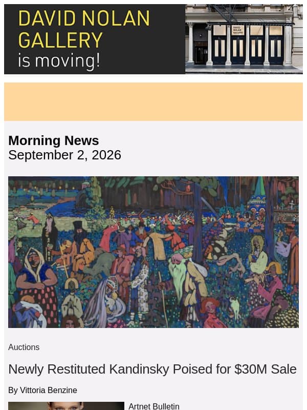 Infamous Kandinsky Could Fetch $30M email from Artnet