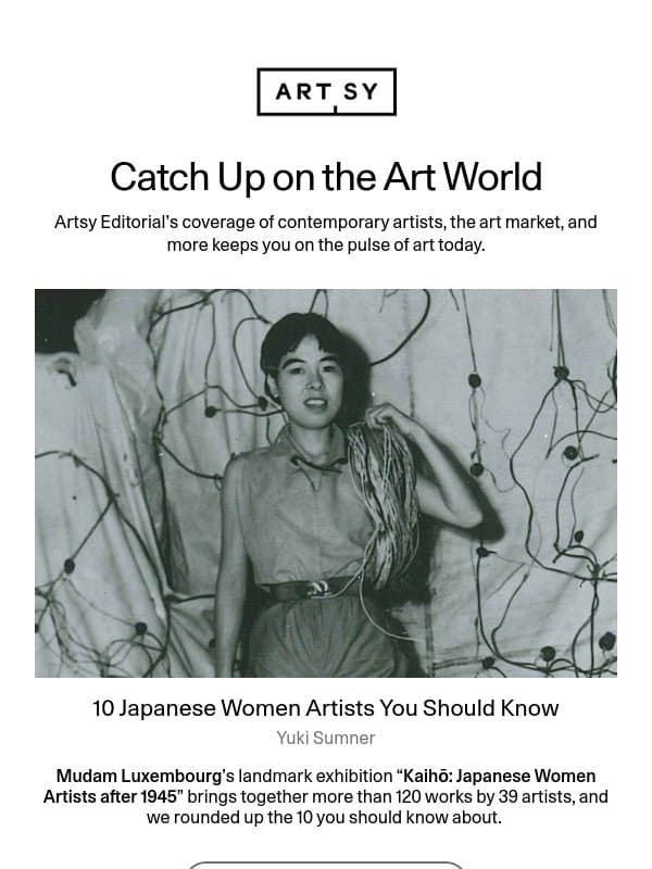 10 Japanese Women Artists You Should Know email from Artsy