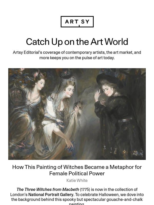 How This Painting of Witches Became a Metaphor for Female Political Power email from Artsy